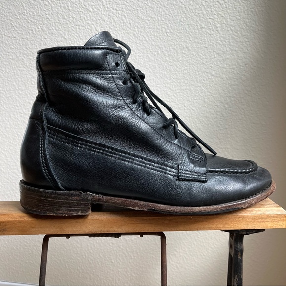 Walkover Vintage Brand, Leather Ankle Boot, made in the USA Black, Men's size 9 - Picture 3 of 14